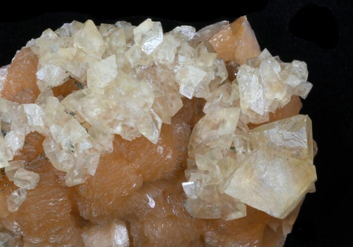 Peach Stilbite With Calcite Crystals - New Jersey #33457